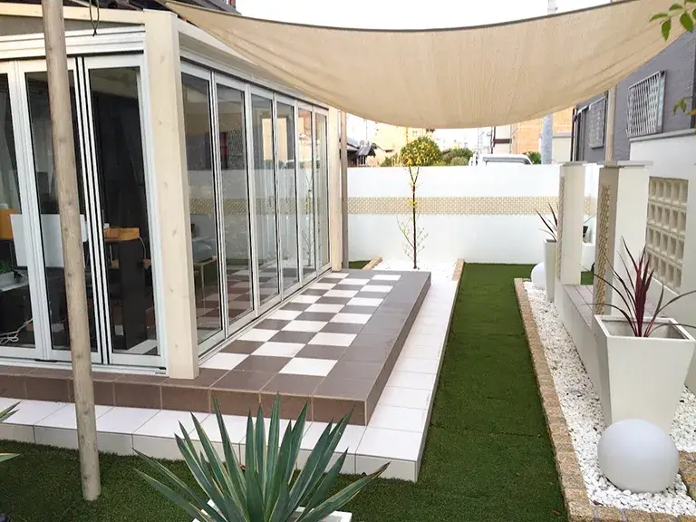 ガーテリア|タイルデッキ施工事例