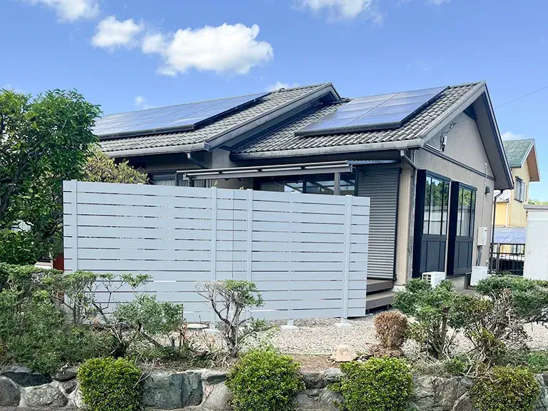 庭目隠しフェンス工事