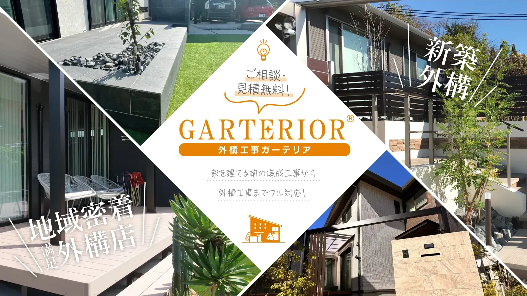 ご相談・見積無料！外構工事ガーテリアの新築外構