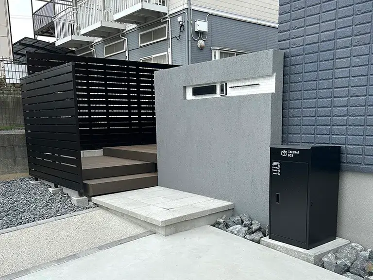 新築外構施工事例門塀