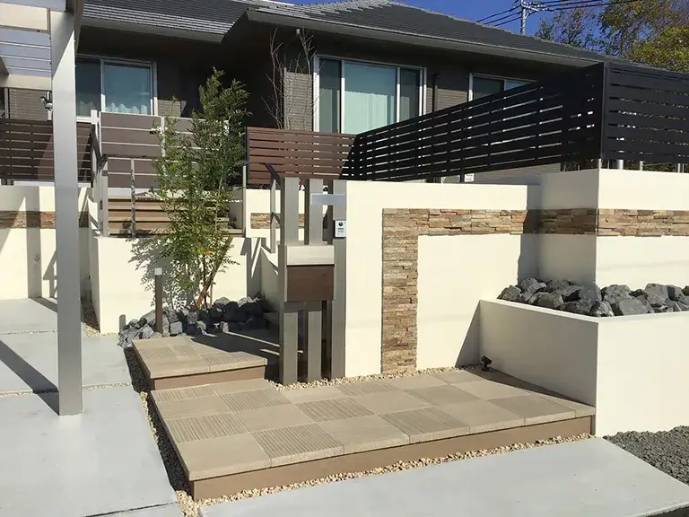 新築外構施工事例エントランス