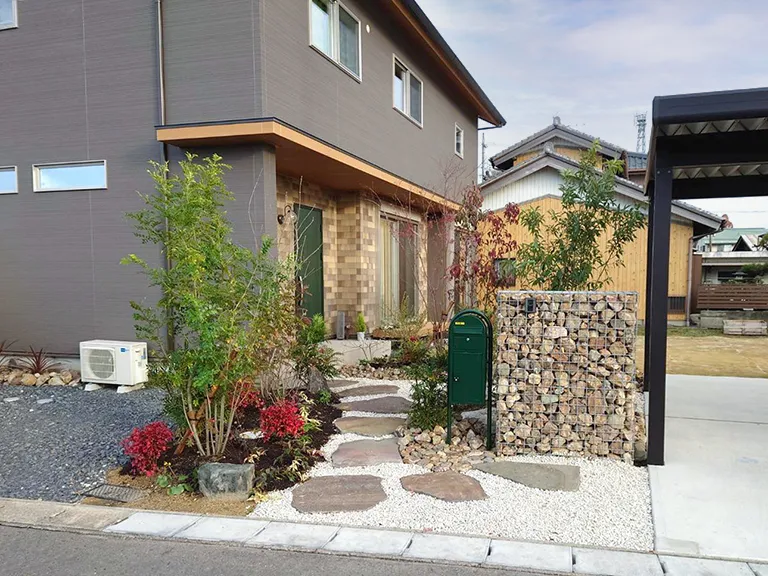 ガビオン外構施工事例