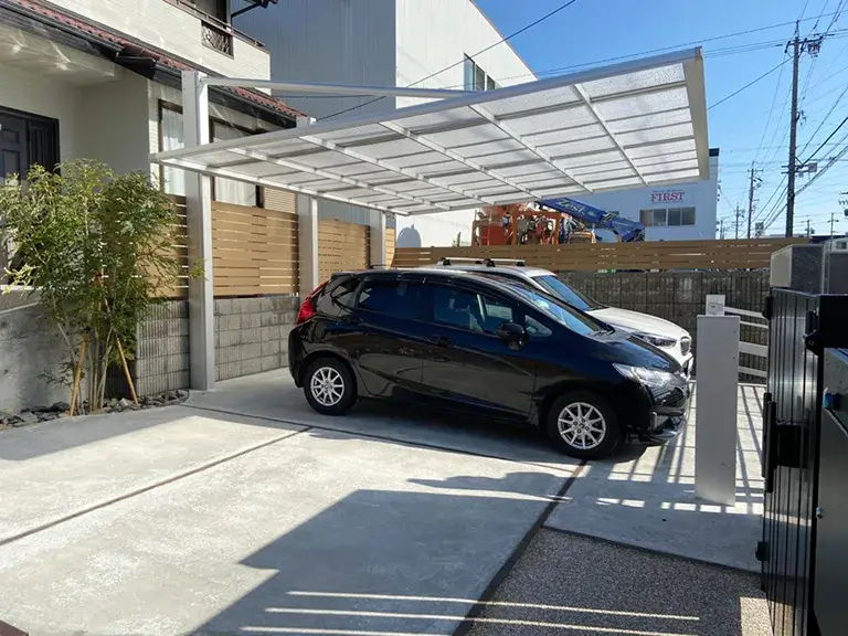 外構駐車場コンクリート工事&マイポート施工例