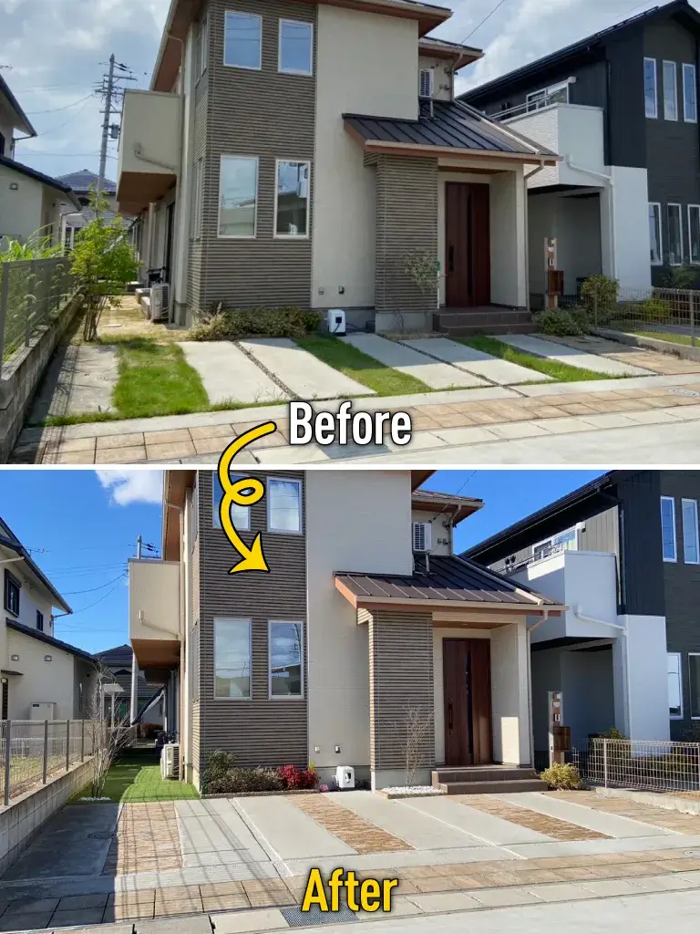 雑草対策コンクリート舗装工事