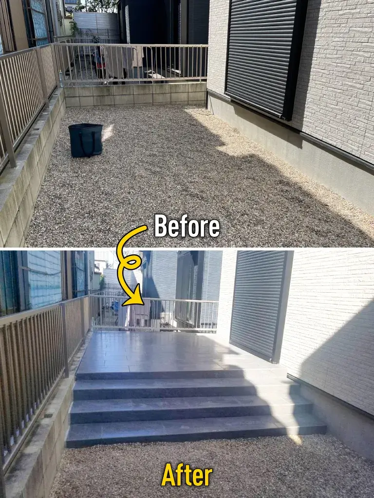 タイルデッキ設置工事