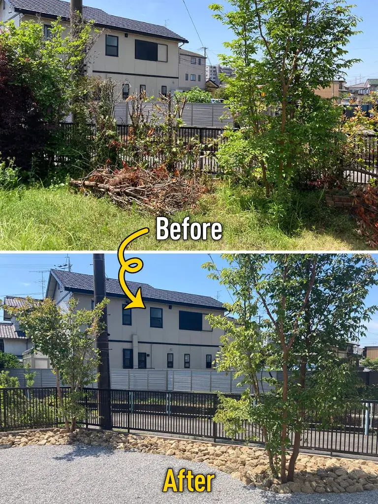 庭リフォーム雑草対策植栽整備施工例