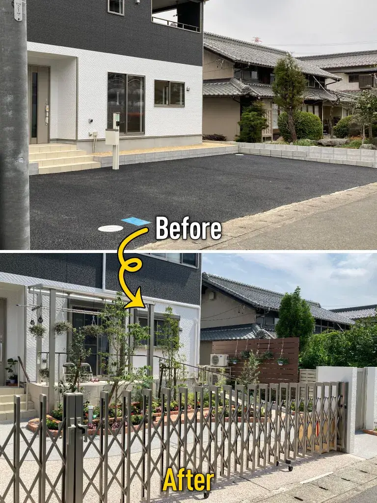 駐車場外構リフォーム工事