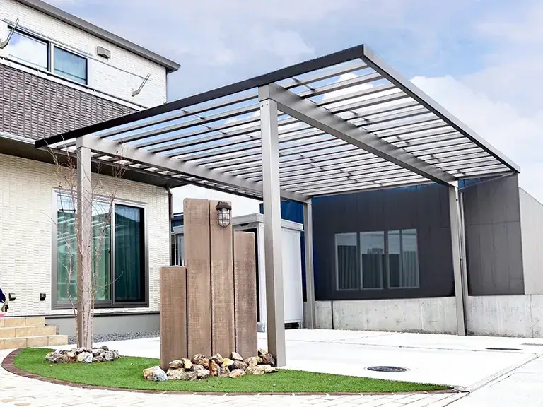 カーポート2台用施工例