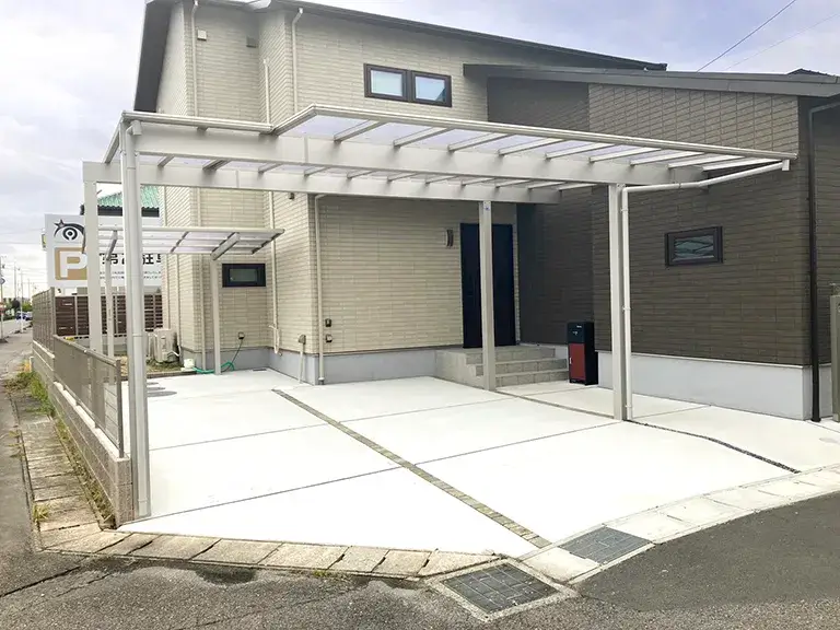 変形地対応カーポート