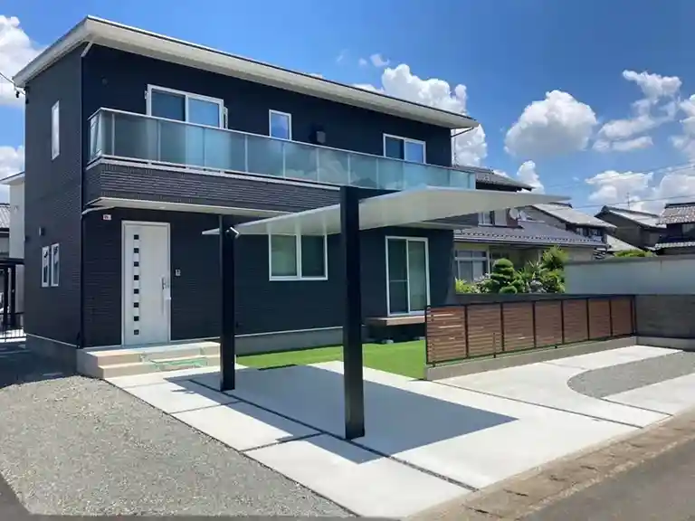 ガーテリア新築外構駐車場まわり施工例