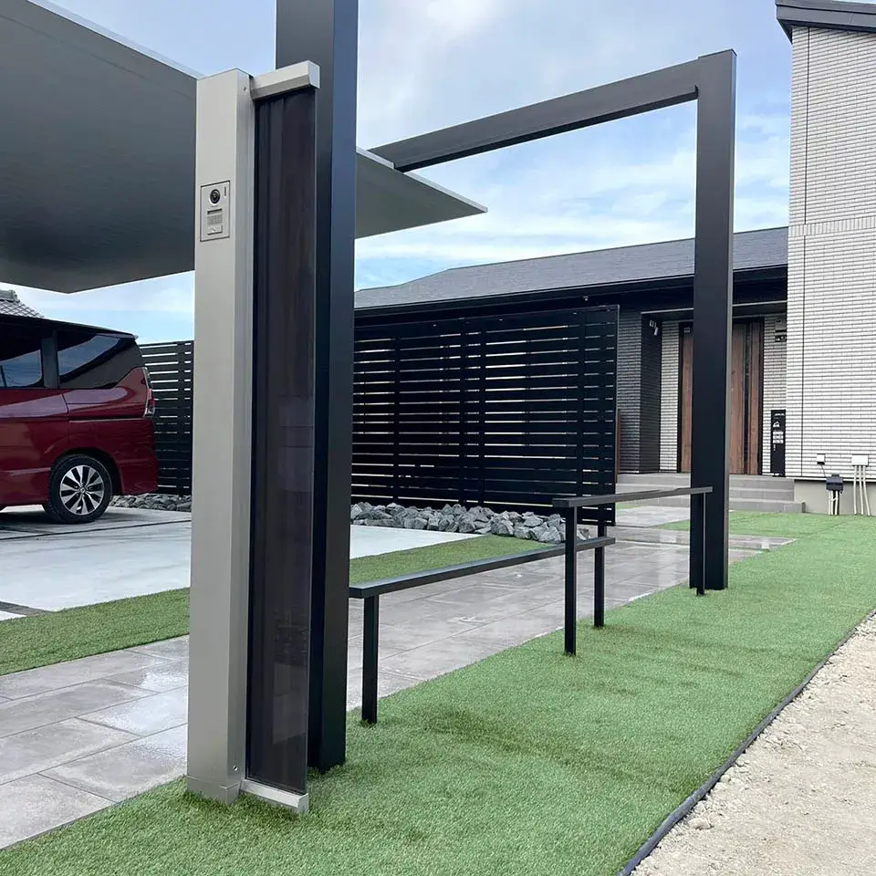 ガーテリア門柱&アプローチタイル施工例