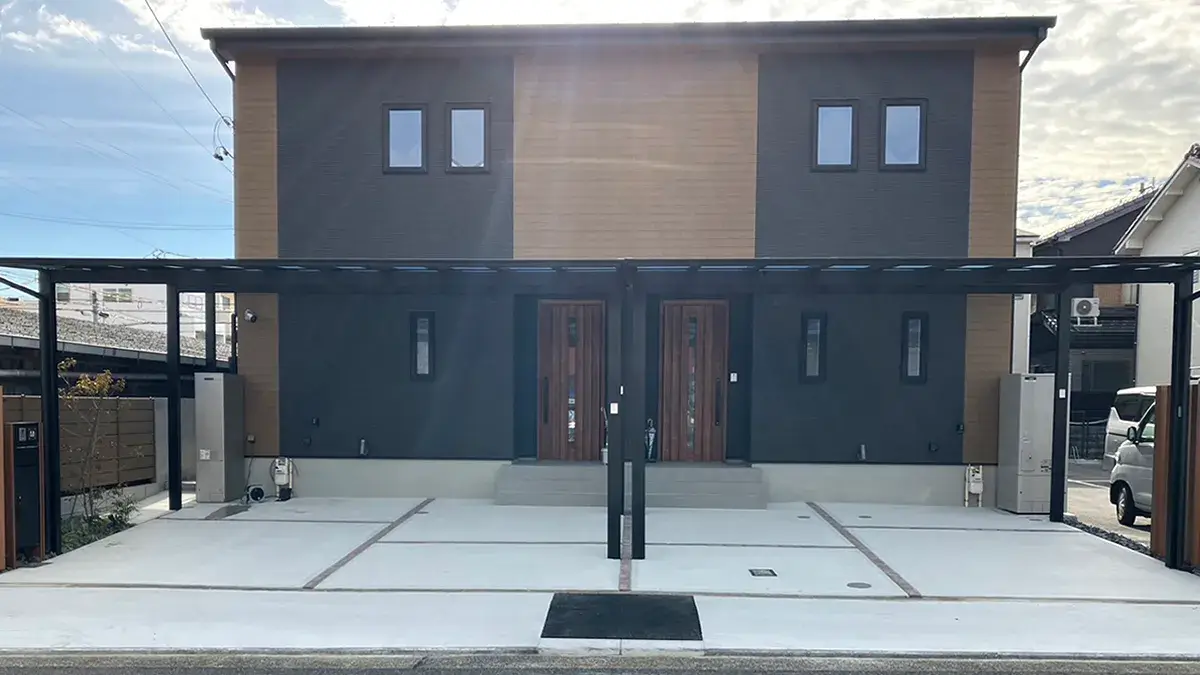 新築外構駐車場工事施工例