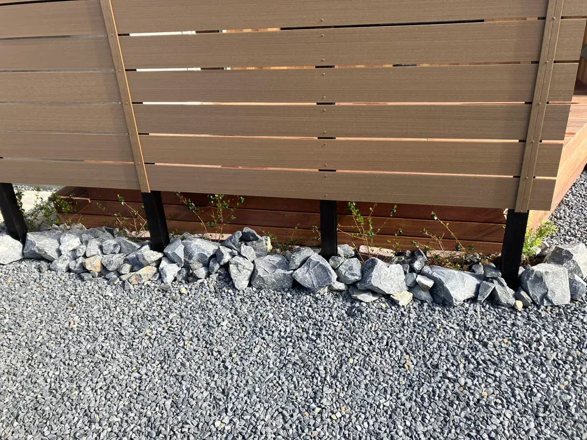 新築外構割栗石設置工事