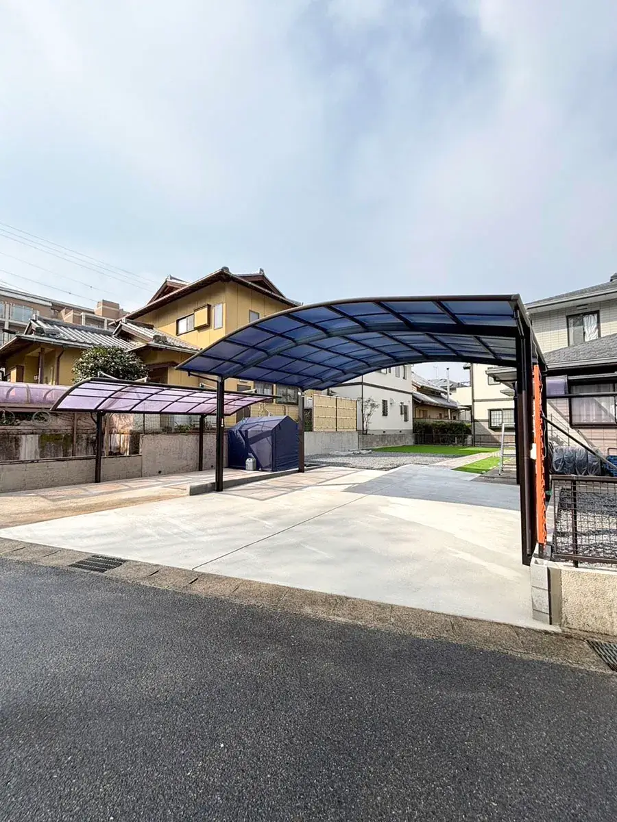庭リフォーム駐車場拡張＆カーポート工事施工例