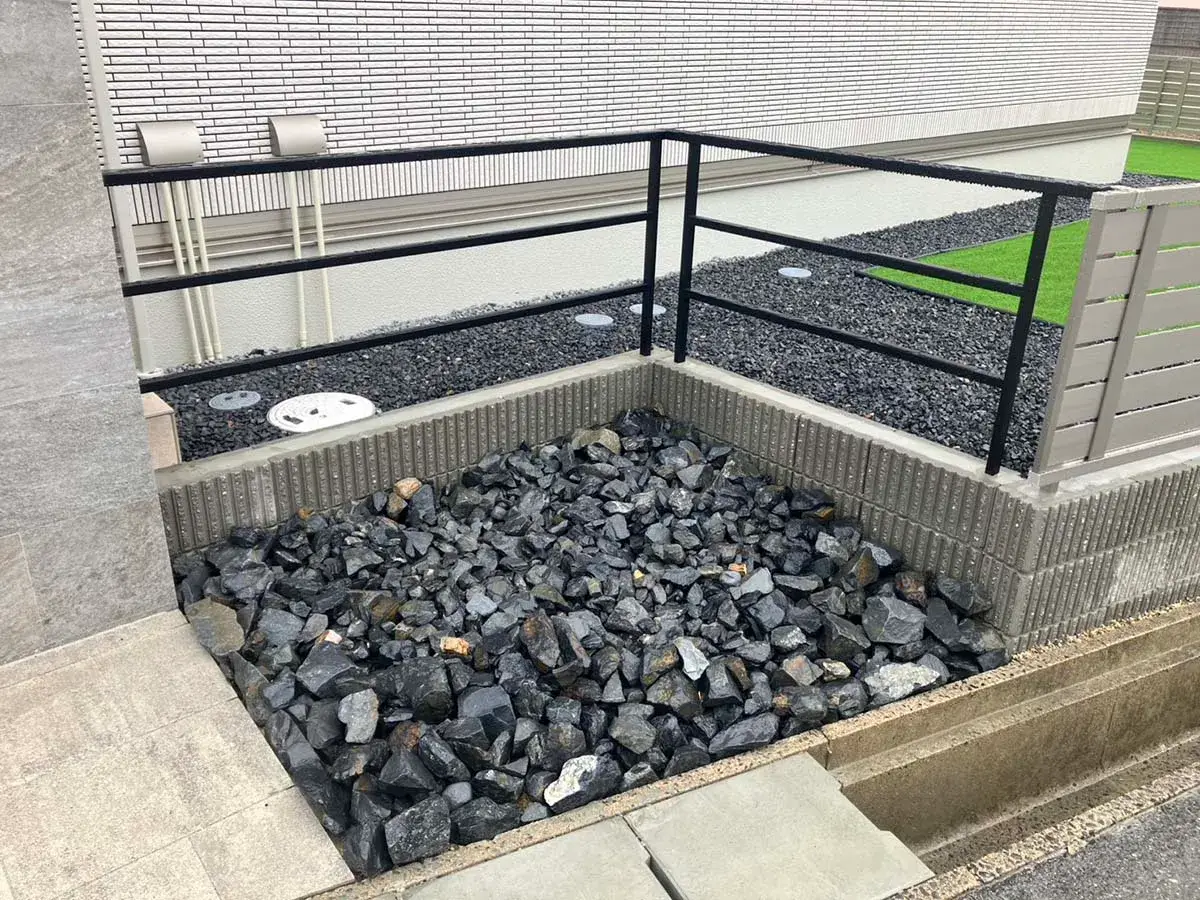 新築外構工事フレームフェンス施工例