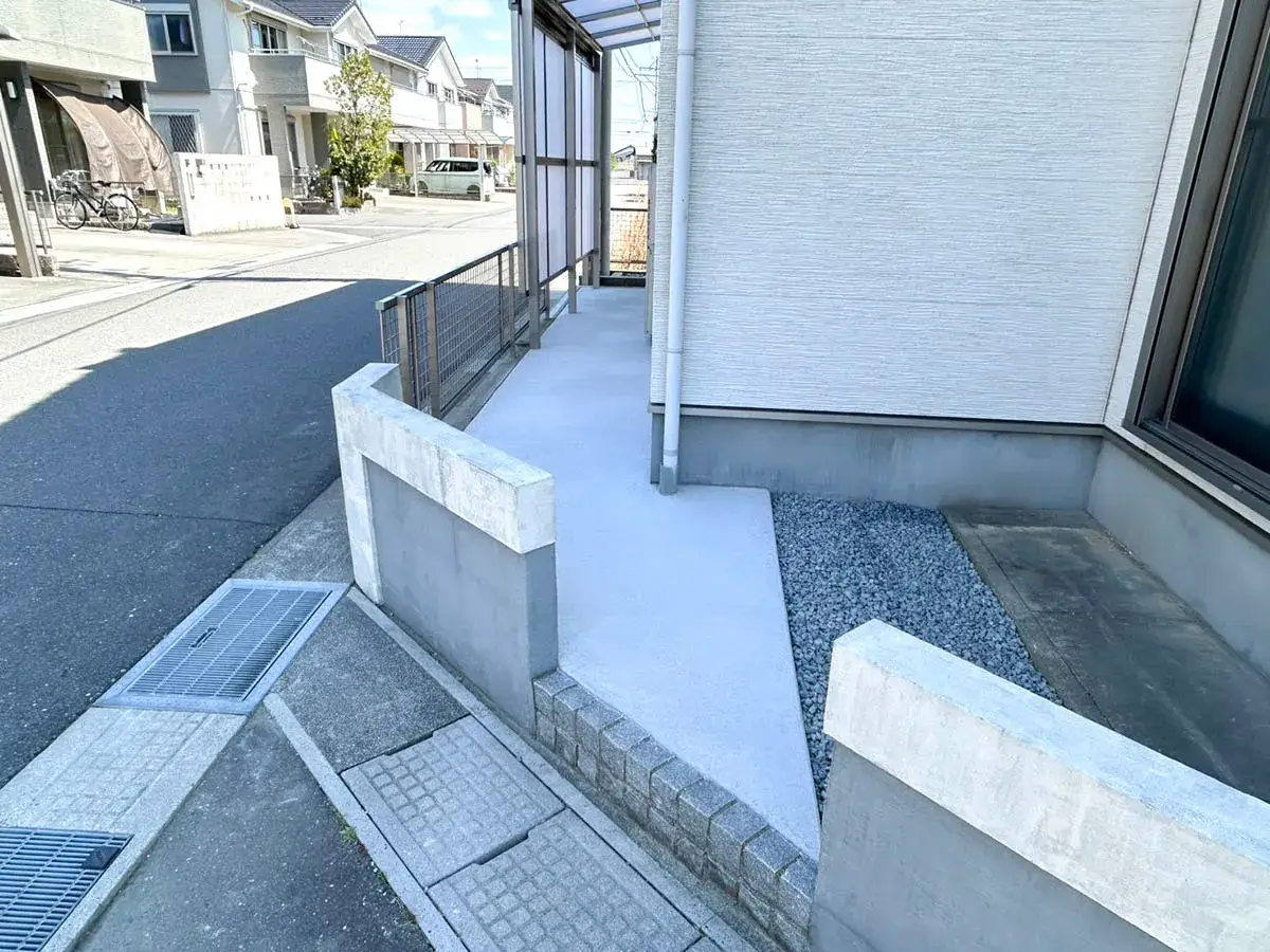 外構リフォーム犬走りコンクリート工事施工例