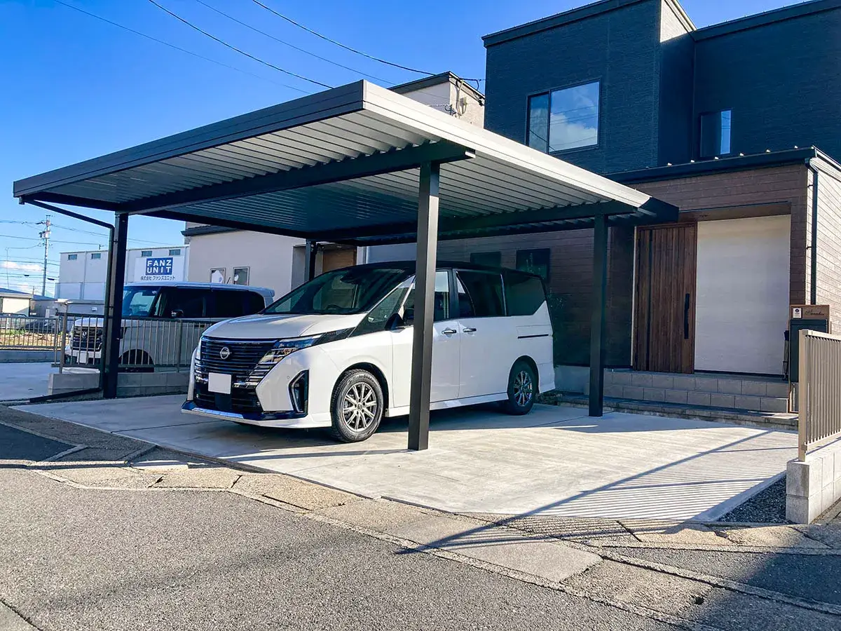 折半カーポート工事施工例