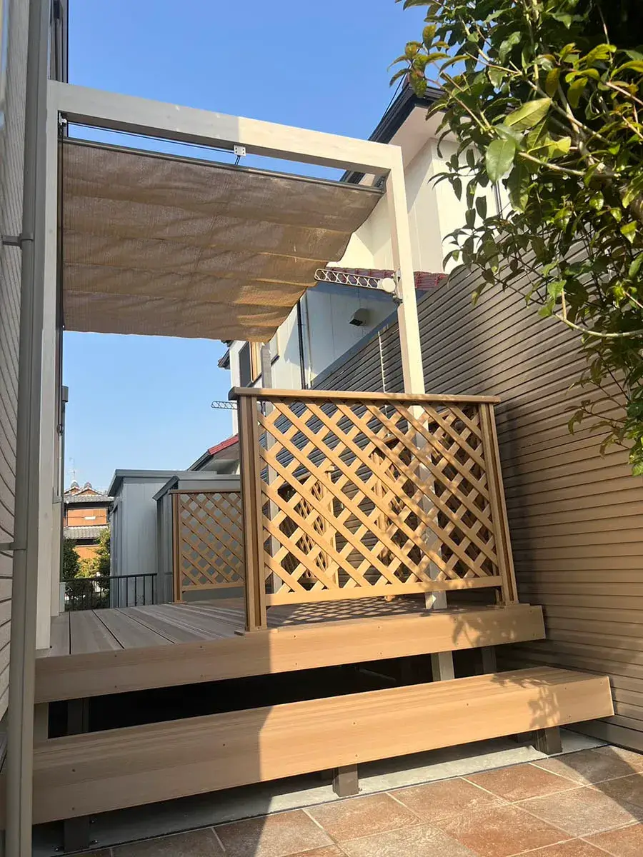 外構リフォームウッドデッキ工事施工例