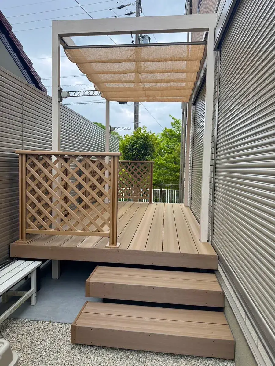 外構リフォーム独立テラス工事施工例