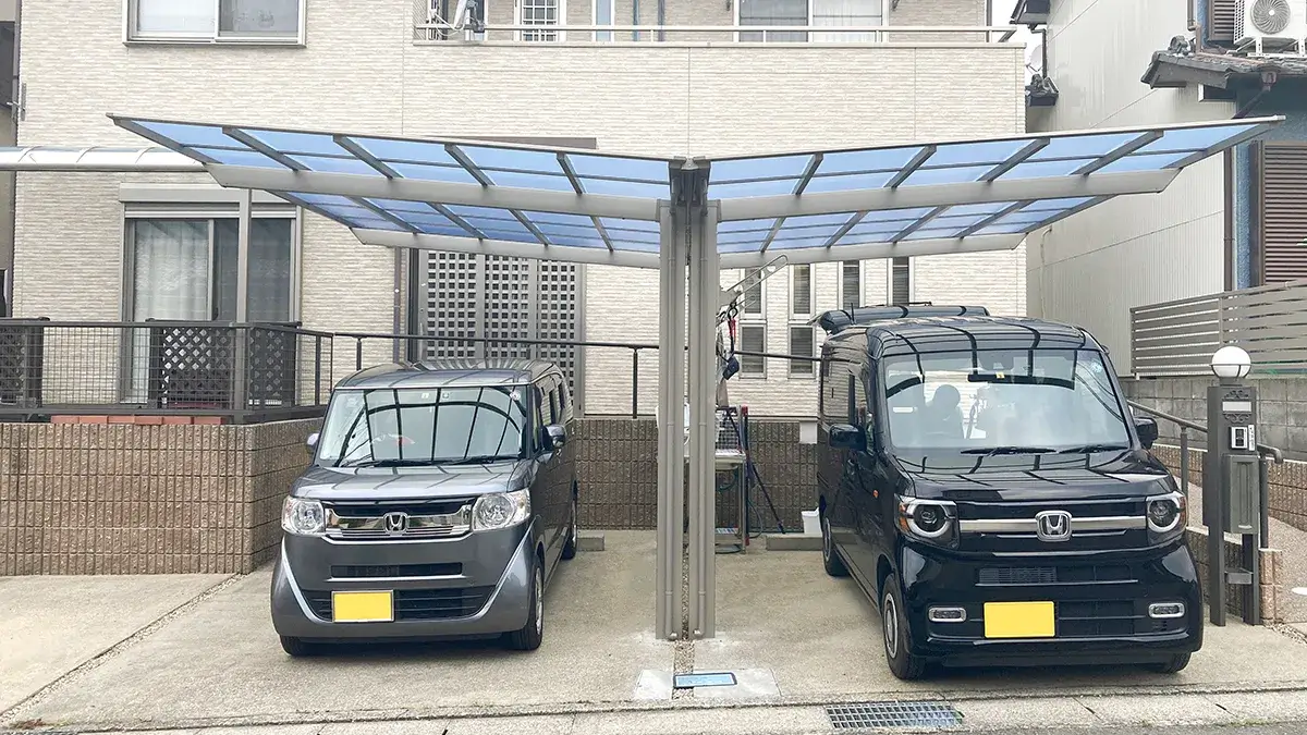 ガーテリアY合掌カーポート施工例