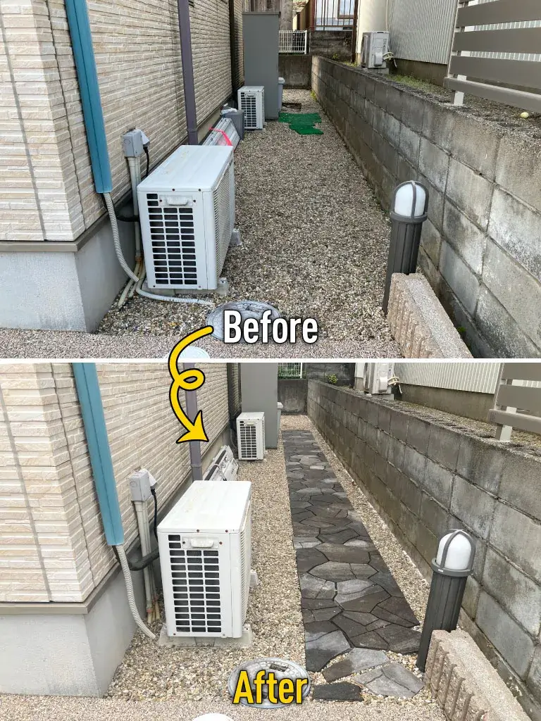 ガーテリア外構リフォーム石張り施工例