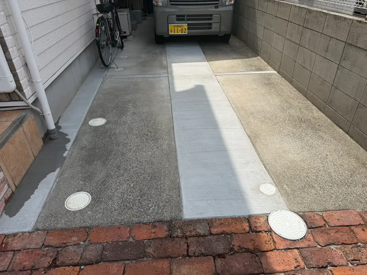 駐車場土間コンクリートリフォーム施工例