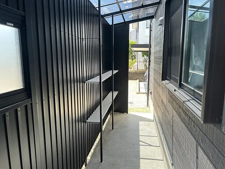 ガーテリアテラス屋根＆ストックヤード施工例