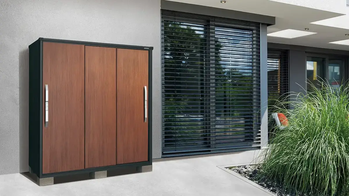 ヨド物置ブラックエスモ設置例