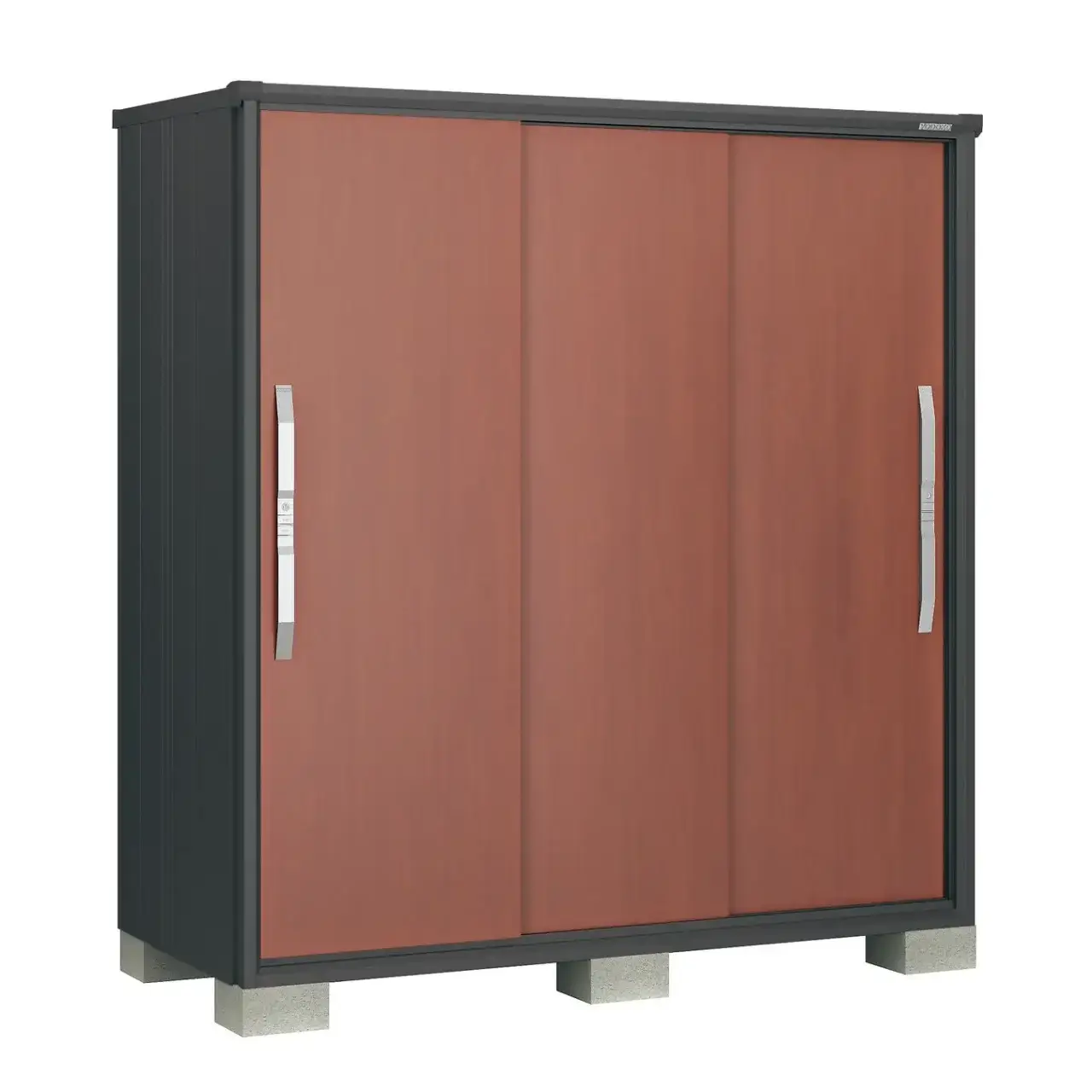 ヨド物置ブラックエスモ／扉カラー：ウッディマロン