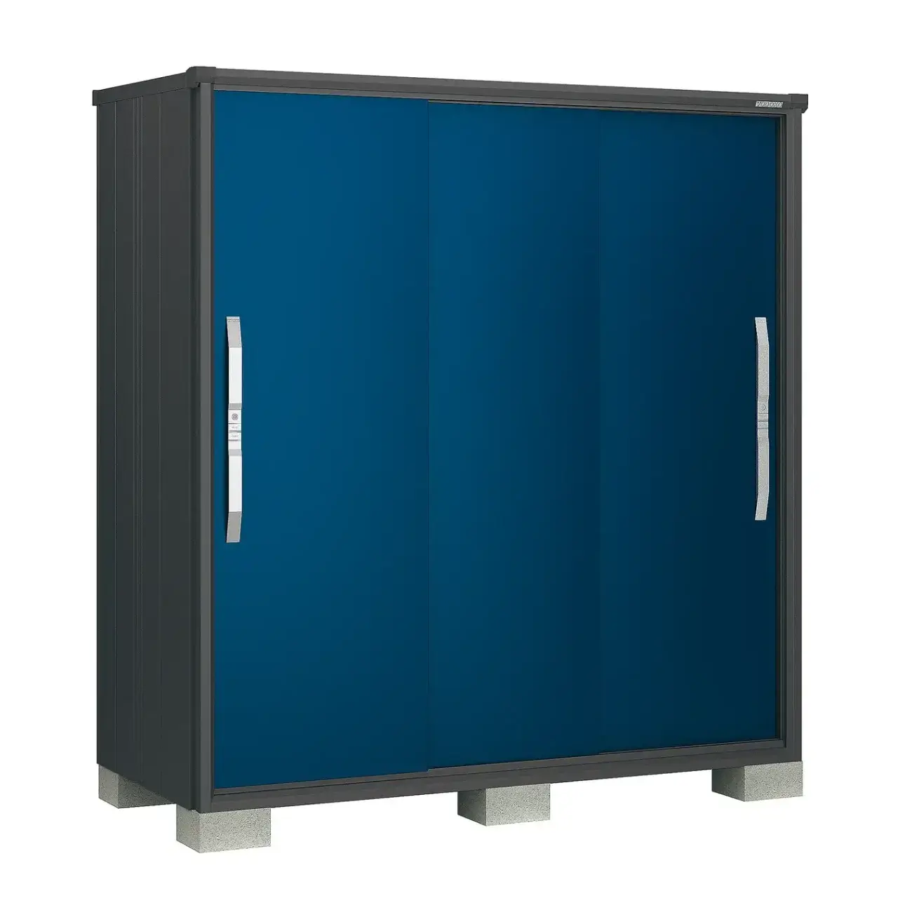 ヨド物置ブラックエスモ／扉カラー：ディープオーシャンブルー