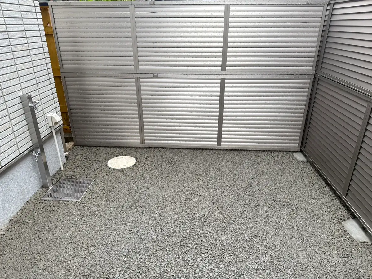 浸水対策透水性コンクリート施工例