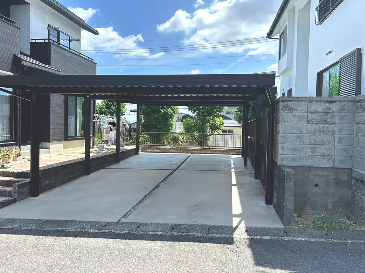 ガーテリア折半カーポート工事施工例