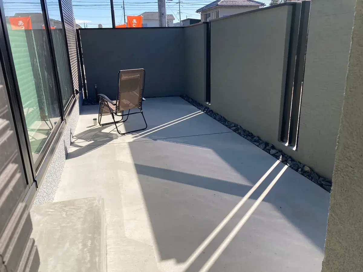 ガーテリア新築外構目隠し塀工事施工例