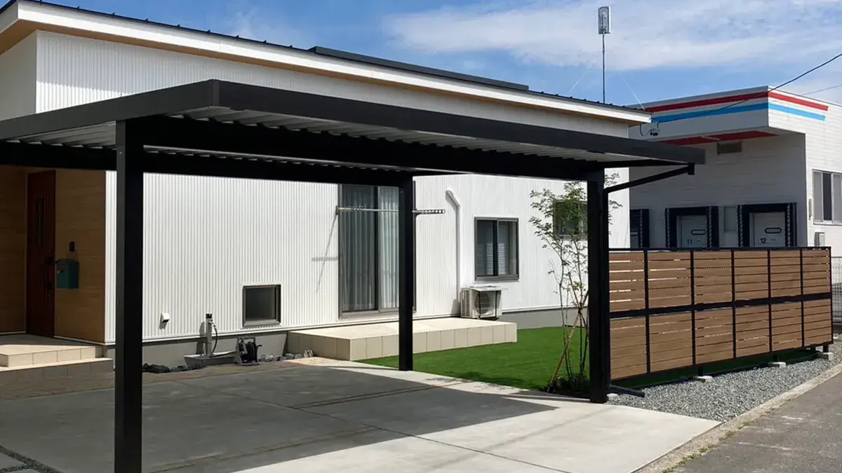 新築外構駐車場工事施工例