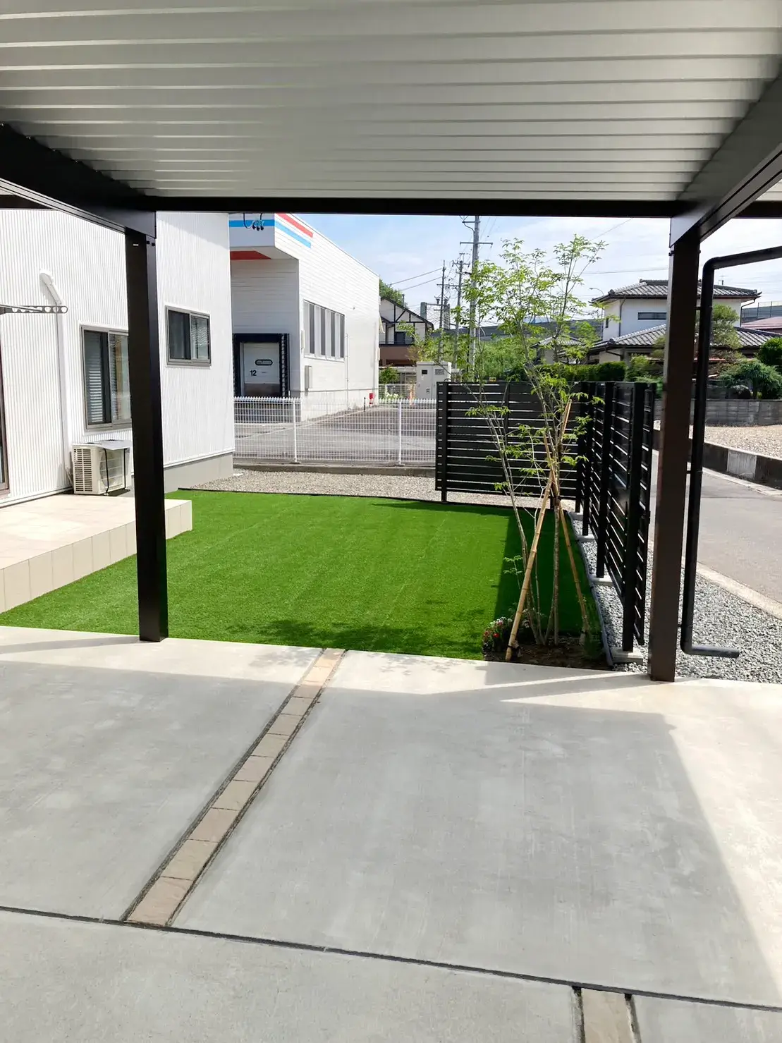 新築外構人工芝工事施工例