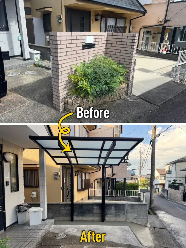 ガーテリアサイクルポート設置施工例