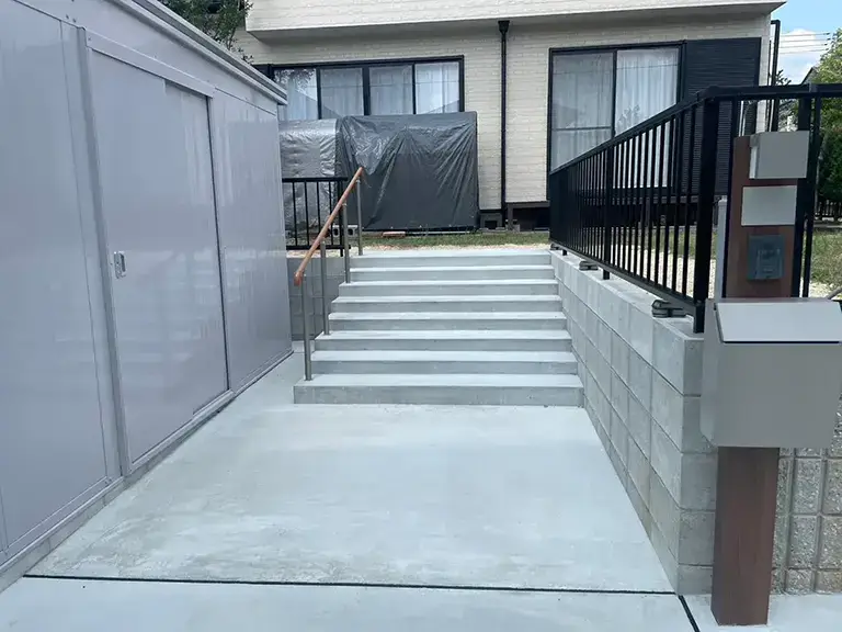 ガーテリア玄関アプローチ拡幅＆手すり工事