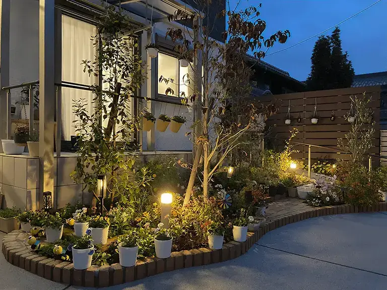 ガーテリア夜間照明工事施工例