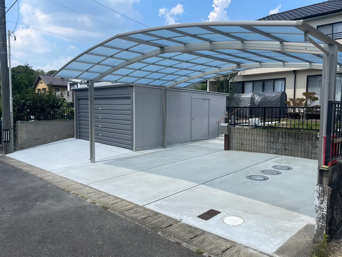 ガーテリア外構リフォーム駐車場拡張工事施工例