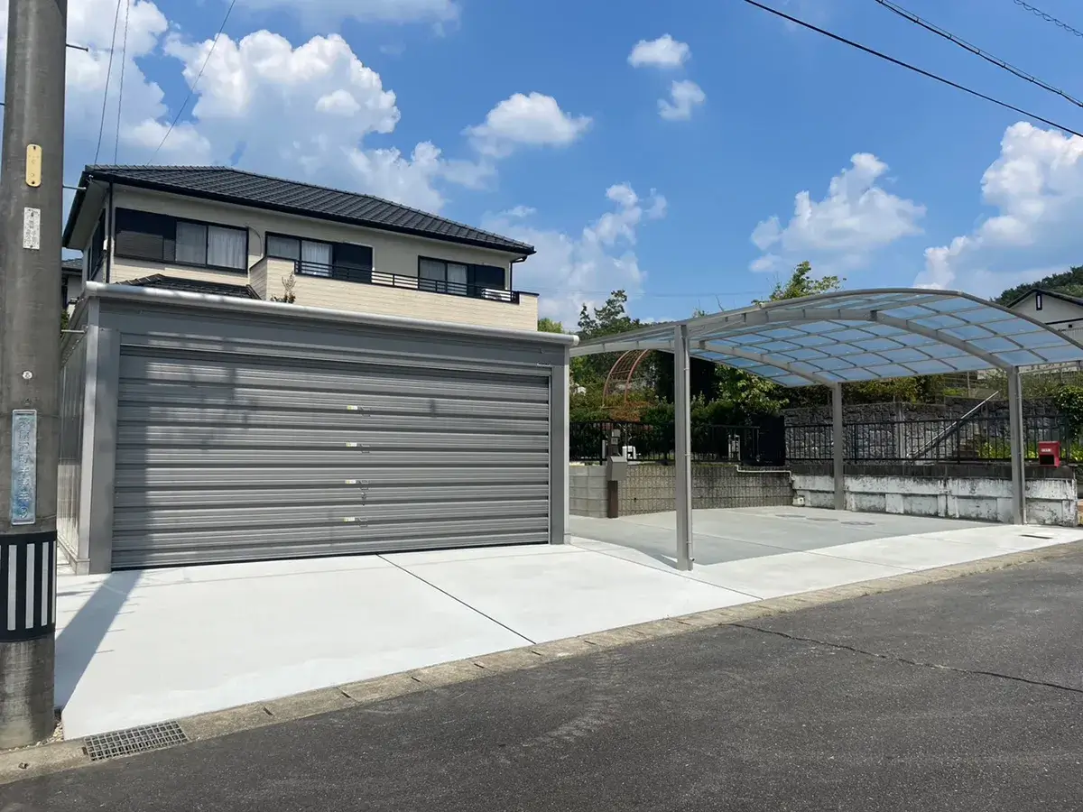ガーテリア外構リフォームガレージ設置工事施工例