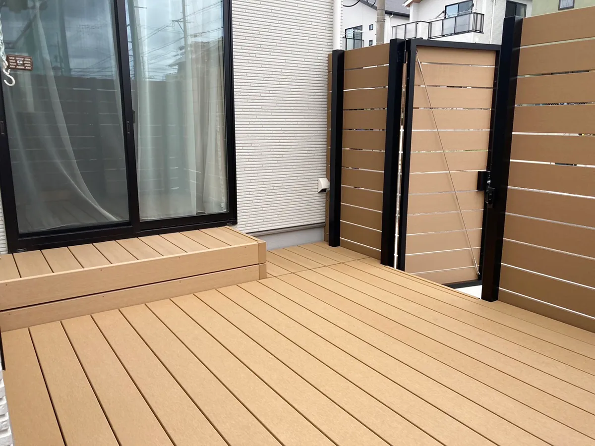 ガーテリアウッドデッキ工事施工例