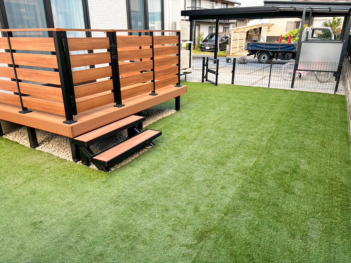 新築外構ドッグラン工事施工例