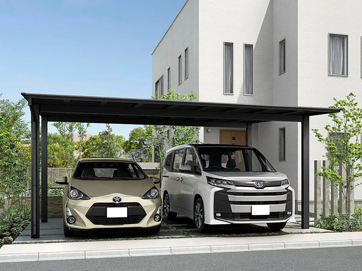 ブラックポリカカーポート:LIXIL/ネスカ施工例